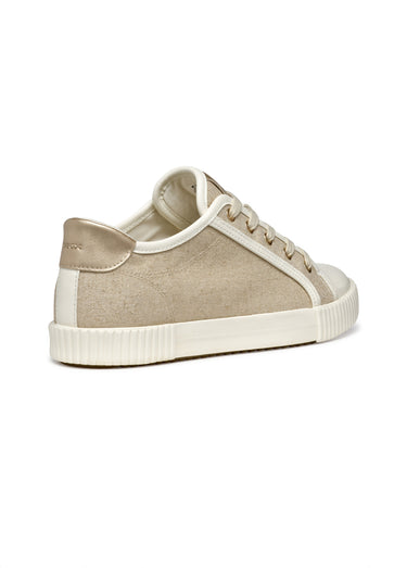 Baskets à lacets en toile Taupe