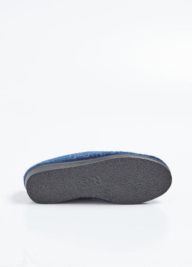 Chaussons élastiqués grande largeur Marine