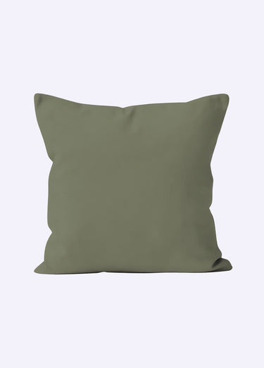 Housse de coussin unie entretien facile Kaki