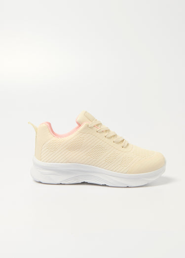 Baskets de sport en mesh avec lacets Beige