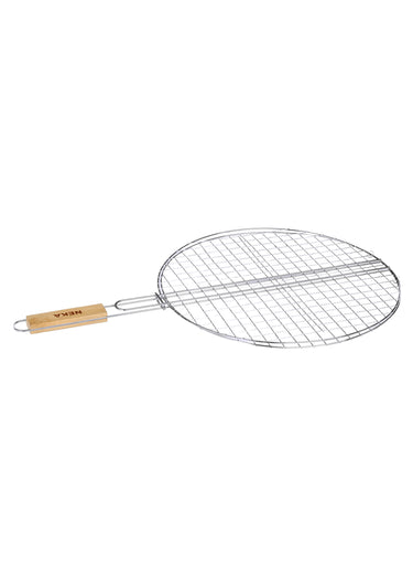 Grille de barbecue chromée ronde, 40cm