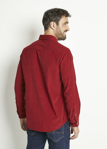 Chemise manches longues velours milleraies Rouge