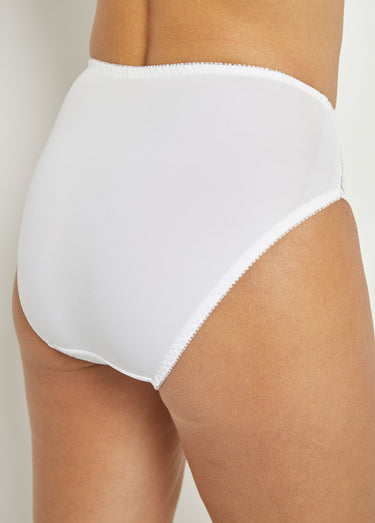 Culotte haute avec dentelle Blanc