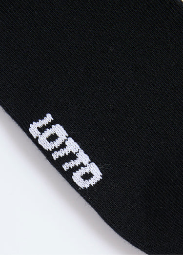 Socquettes avec logo coloré Noir