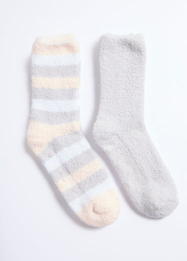 Chaussettes chaudes semelle picots Rose
