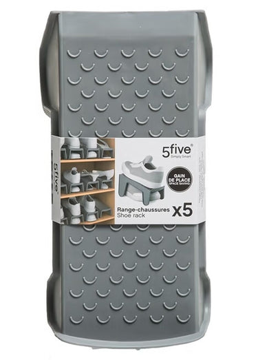 Set de 5 range chaussures gain de place Gris