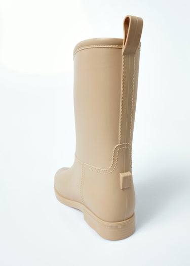 Bottes de pluie effet coutures apparentes Beige