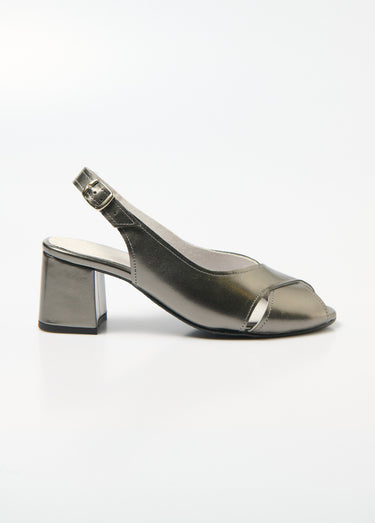Sandales à talon brides croisées largeur confort Bronze