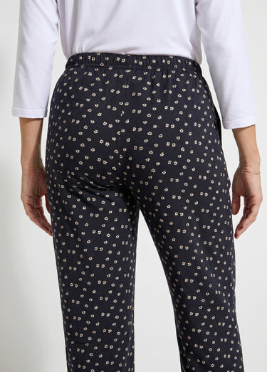 Legging coton stretch taille élastiquée Imprime Marine