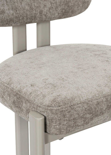 Set de 2 Chaises design chenille EMILIA Taupe