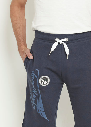 Short long en molleton avec lien à nouer Marine