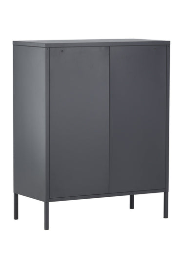 Meuble bas à portes grillagées, moyen Gris