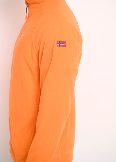 Veste polaire chaude avec col montant Orange