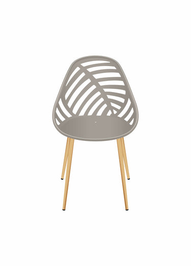 Chaises d'extérieur dossier fantaisie Taupe
