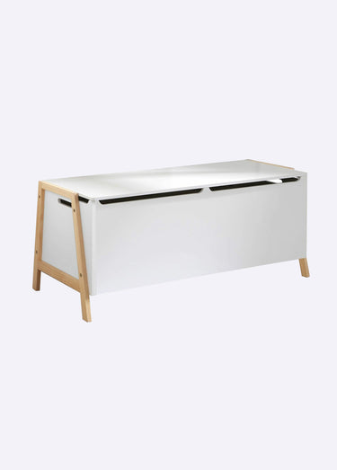 LEON Coffre de rangement pour enfant Blanc