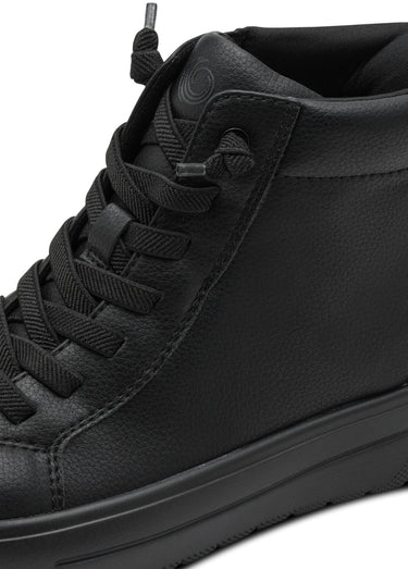 Baskets montantes compensées style casual Noir