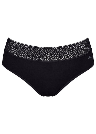 Culotte anti-fuites, ceinture dentelle Noir