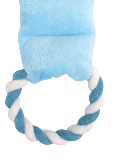 Jouet peluche sonore éléphant pour chien Bleu
