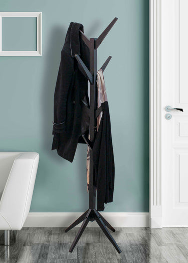 Porte manteau design en bambou Noir