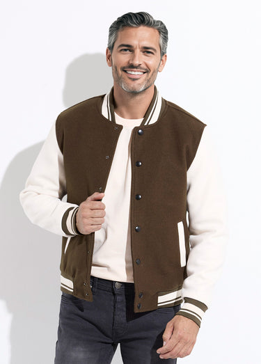 Veste matelassée à pressions façon teddy Kaki