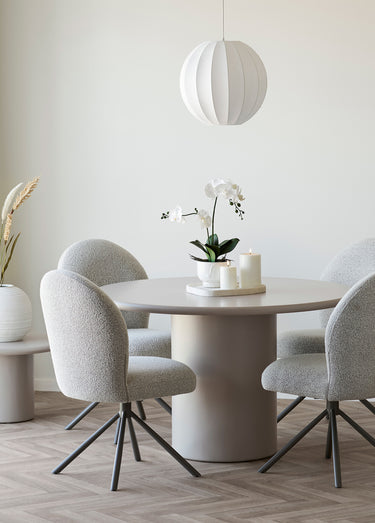 Suspension lumineuse ronde 40cm COVENTRY Blanc
