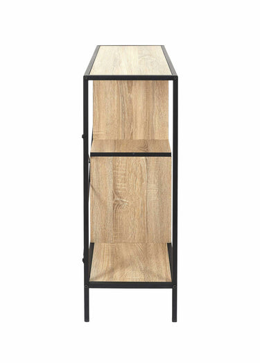 Etagère zigzag 3 niveaux en métal foncé Marron/Noir