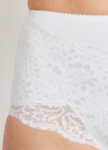 Culotte gainante taille haute ventre plat Blanc