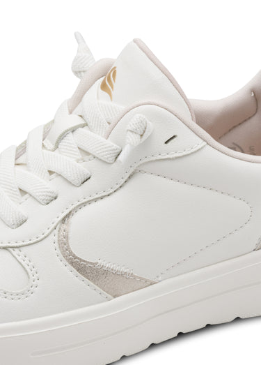 Baskets tendance avec détails léopard Blanc