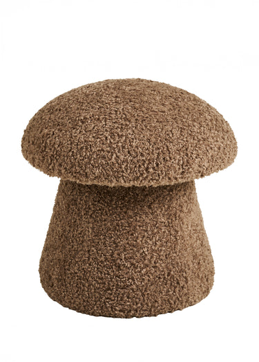 Pouf maille bouclette forme champignon Marron