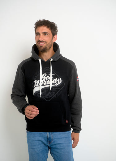 Sweat à capuche avec logo vintage Noir