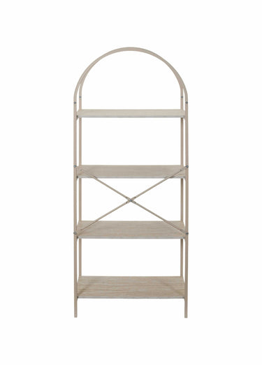 Etagère arche 4 niveaux en métal clair Blanc/Beige