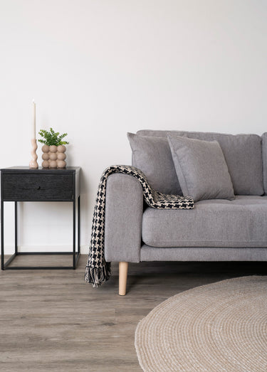 Table de chevet minimaliste, 1 tiroir Noir