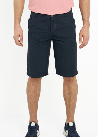 Bermuda pur coton, style chino Bleu Marine
