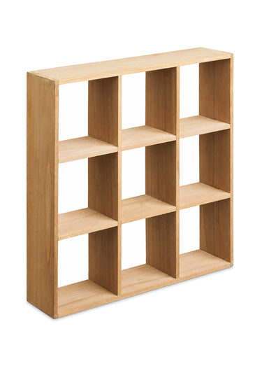 Grande étagère pin naturel 9 cases MOSS Naturel