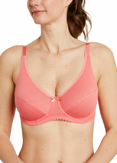 Soutien-gorge avec armatures coton stretch Peche