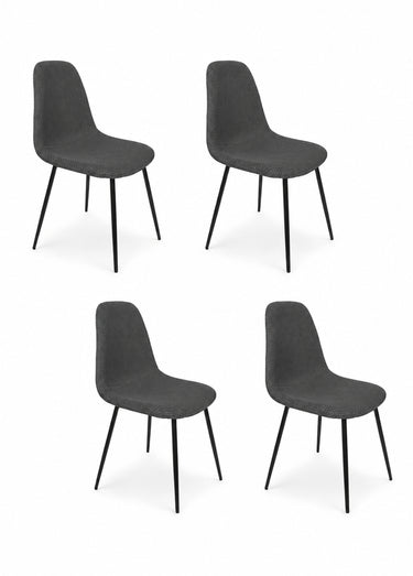 Set 4 Chaises design maille mesh ATOME Gris