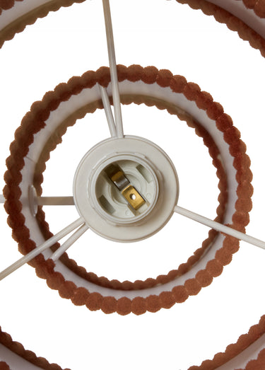 Lampe recouverte velours cotelé JOLINA Terracotta