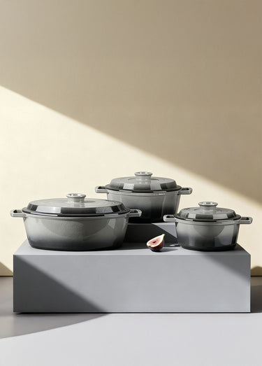 Cocotte fonte ronde 20cm, Masseiron 2A Gris