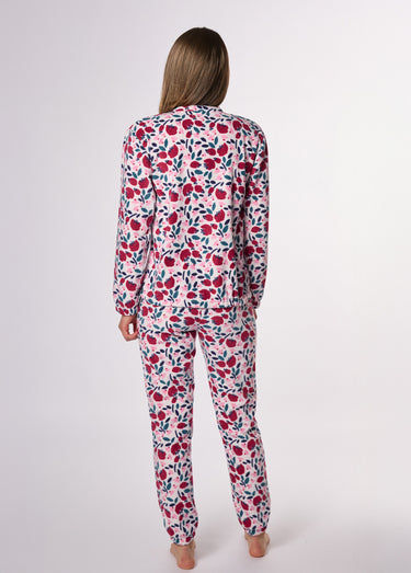 Pyjama manches longues polaire imprimé Imprime Rouge
