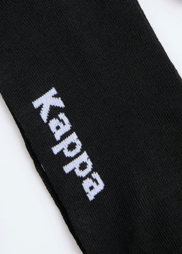 Mi-chaussettes sport avec bord rayures Noir