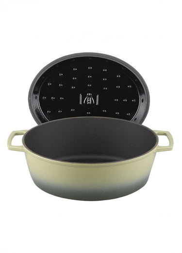 Cocotte fonte ovale 33cm, Masseiron 4O Vert