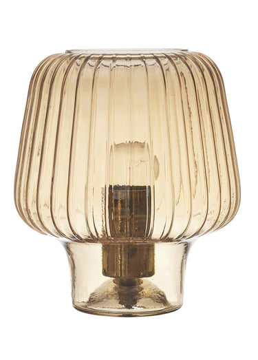 Lampe à poser en verre fumé coloré 1A Marron