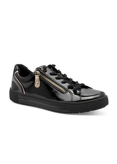 Baskets avec lacets élastiqués et zips Noir