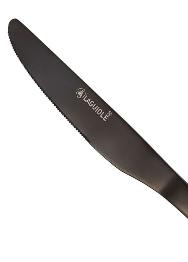Ménagère 24 pièces inox foncé, Elora Noir