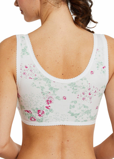 Soutien-gorge brassière ouverture devant Imprime/Rose