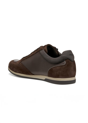 Baskets cuir tendance semelle fine Brun