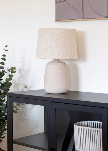 Lampe compacte design fibre d'argile Stone