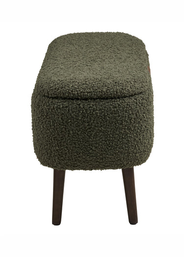 Banc bouclette avec rangement HARLOW Vert