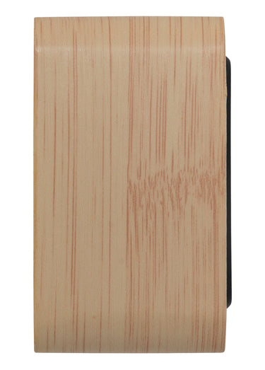 Réveil digital épuré aspect bois Marron