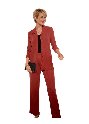 Veste légère col chemisier maille fantaisie Orange